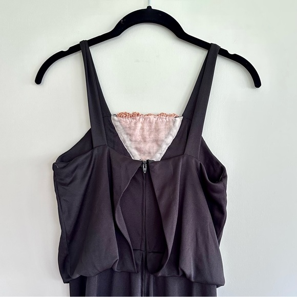 🏴VINTAGE 70s Boho Macrame Knit Woven Wide Jumpsuit - Picture 4 of 5